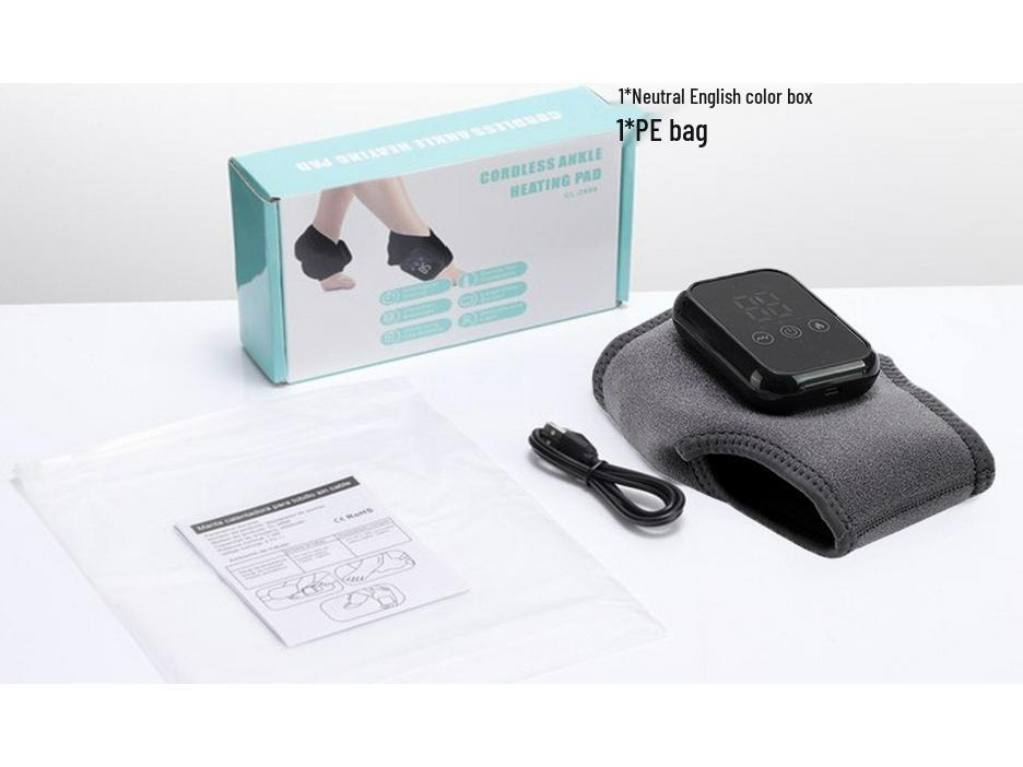 5-Speed Heated & 3-Speed Vibrating Ankle Support Electric Foot Massager