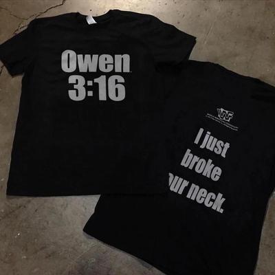 Vintage Style 3-16 Owen Hart 1997 VTG Schwarzes T-Shirt