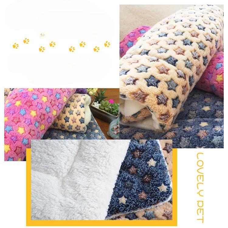 Pet Blanket Mat Dog House Cat House Four Seasons Universal Coral Velvet Large and Small Warm