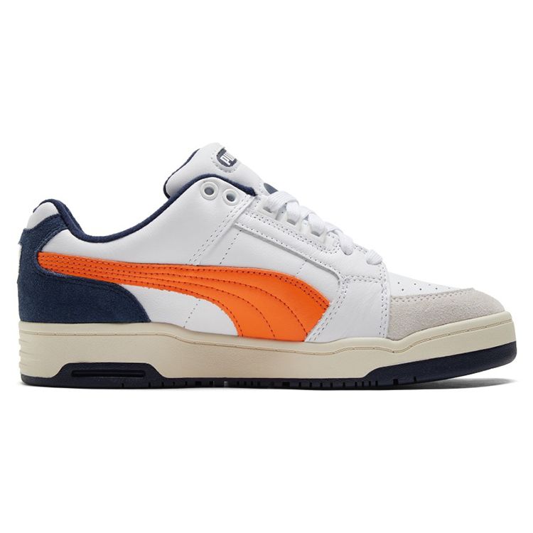 Puma Slipstream Lo Retro White Vibrant Orange Unisex Sneakers 384692-03