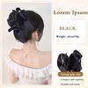 Synthetic Bow Hair Clip Chignon Messy Bun Claw Clip in Hair Piece Wavy Curly Hair Bun Ponytail Extensions Scrunchie Hairpieces for Women