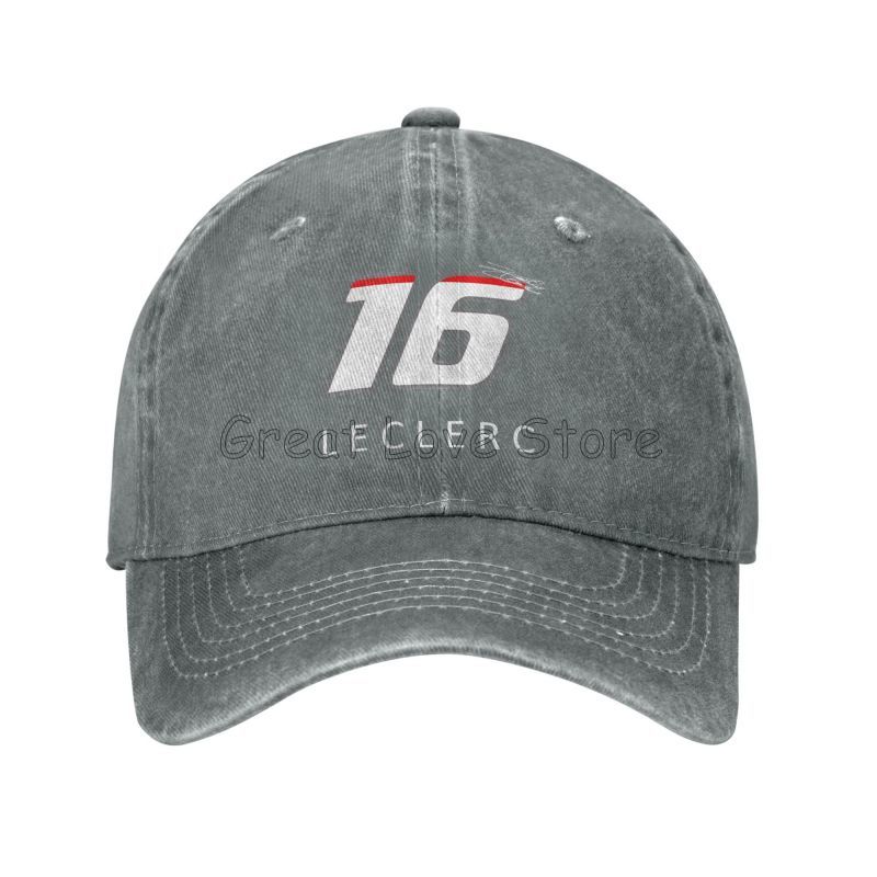 Charles Leclerc F1 Signature Graphic Baseball Cap Adjustable Washed Cotton Trucker Hat Summer Vintage Sun Visors Baseball Caps