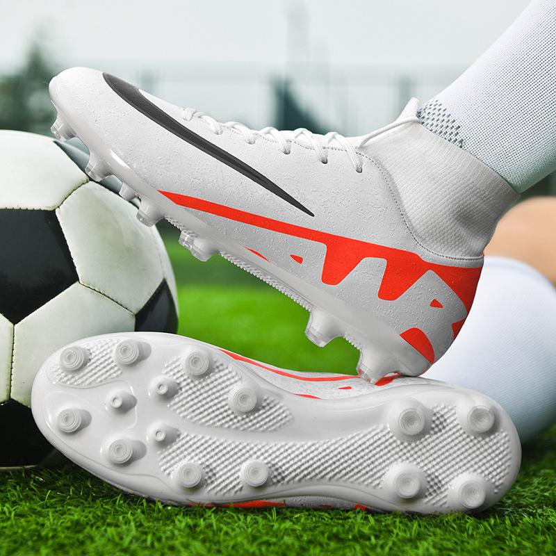 2025 new high-top football shoes AG long nails TF broken nails youth men's and women's shoes training competition sports shoes