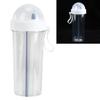 600ml Innovative Dual Use Water Bottle Straw Water Cup for Home Outdoor Camping SportWhite