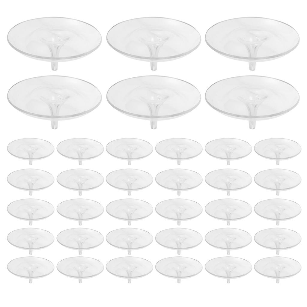 40Pcs Hydroponic Floating Flower Holder Transparent Plastic 50Mm Plant Fixation Insert Floating Floral Display Stand for Water