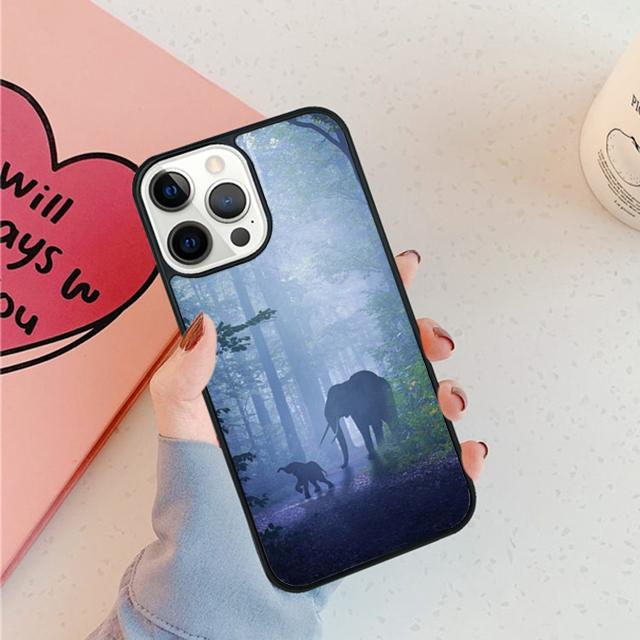 African Elephant Silhouette Phone Case For iPhone 17 Air 15 16 16e 11 12 13 14 Pro Max Cover For iPhone 17 Air Max Plus Fundas