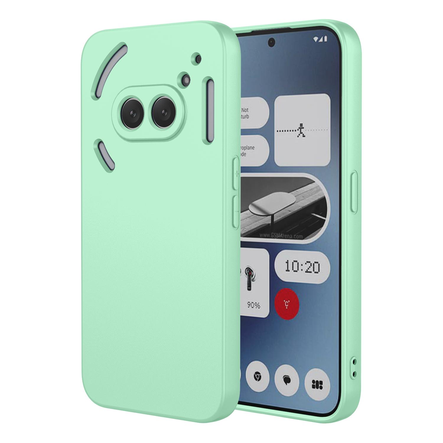 

Liquid Silicone TPU Case For Nothing Phone 3a Pro (3A) Protective Cover Flexible Bumper Fundas Coque Capa Nothing Phone 3a Pro светло-зеленый