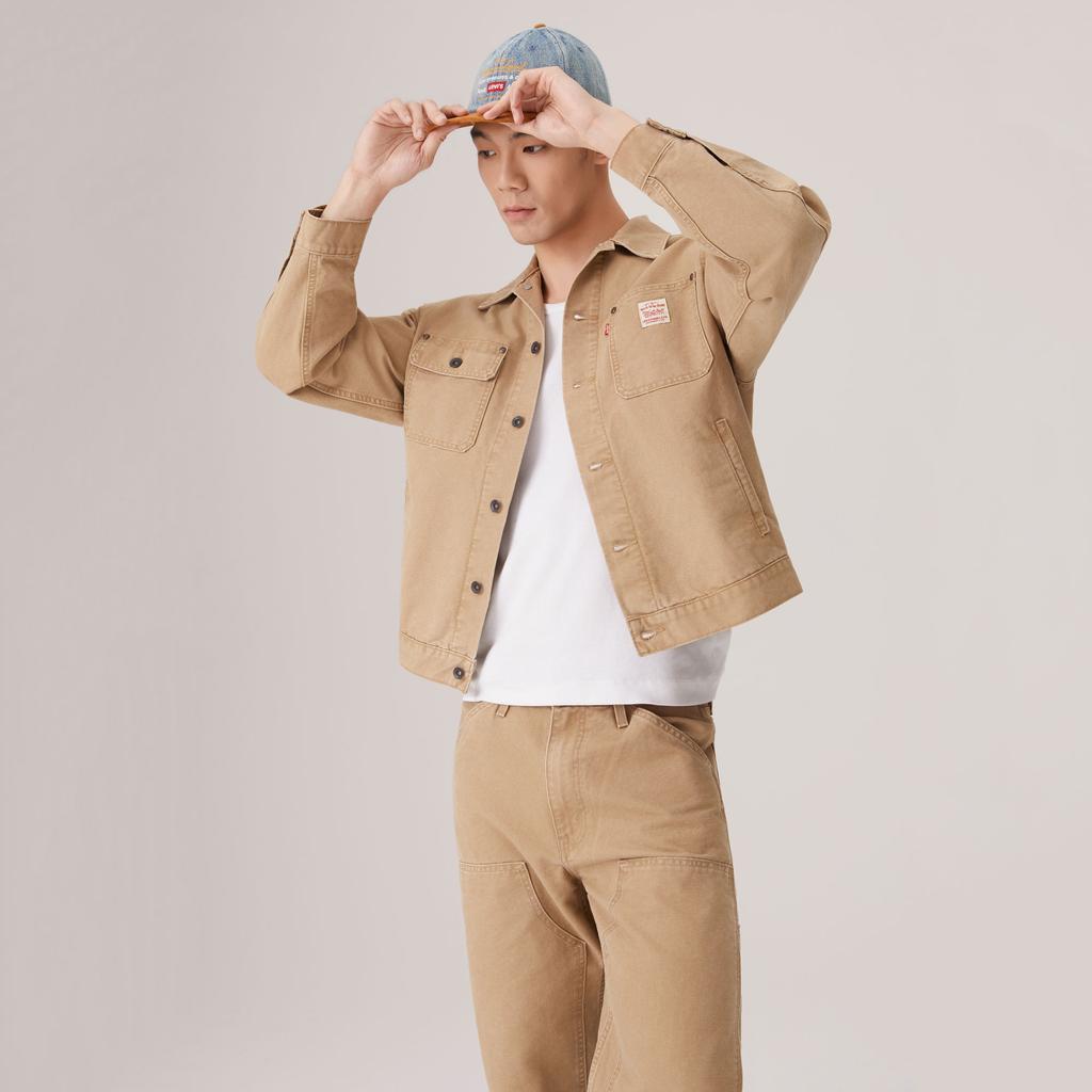 Levis Vintage Loose Simple Comfortable Pointed Collar Long Sleeve Jacket Men Jacket A4820-0023