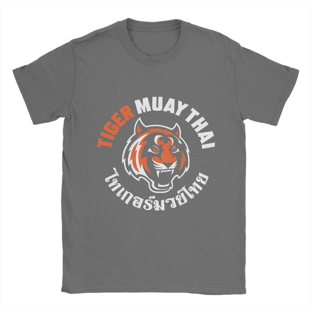 Tiger Muay Thai 100 Cotton T Shirt for Men's Summer  Vintage T-Shirts Crew Neck Trendy Cool Tee Shirt Plus Size Casual Tops