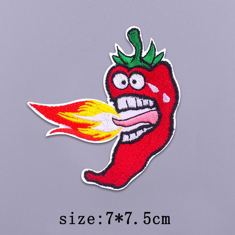 Animal Holding a Knife Patch Iron On Patches On Clothes Stripe Badge Embroidery Patches For Clothing Cartoon Patch For Clothes
