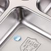 3 Compartment Stainless Steel Round Plate For Food Separation Space Saving Serving Dish Kitchen Dining Accessories