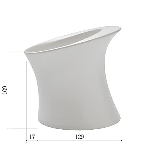 WHOLE FRESH MOGG Small Dog Food Bowl, Ceramic, Made In Japan, with Legs, Stable, Microwave and Dishwasher Safe, Stylish Design (White)