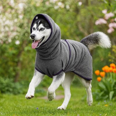 Dog Costumes Velvet Dog Calming Jacket Solid Color Thickened Pet Hoodies Warm Windproof Winter Dog Vest Coat Walking