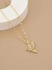 Stainless Steel Bird & Rhinestone Decor Necklace For Women, Holiday Gift