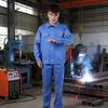 2 Stück/Set Schweißarbeitskleidung Revers Langarm Reißverschluss Jacke Lange Hose Set Reflektierende Streifen Hochintensive Arbeitskleidung