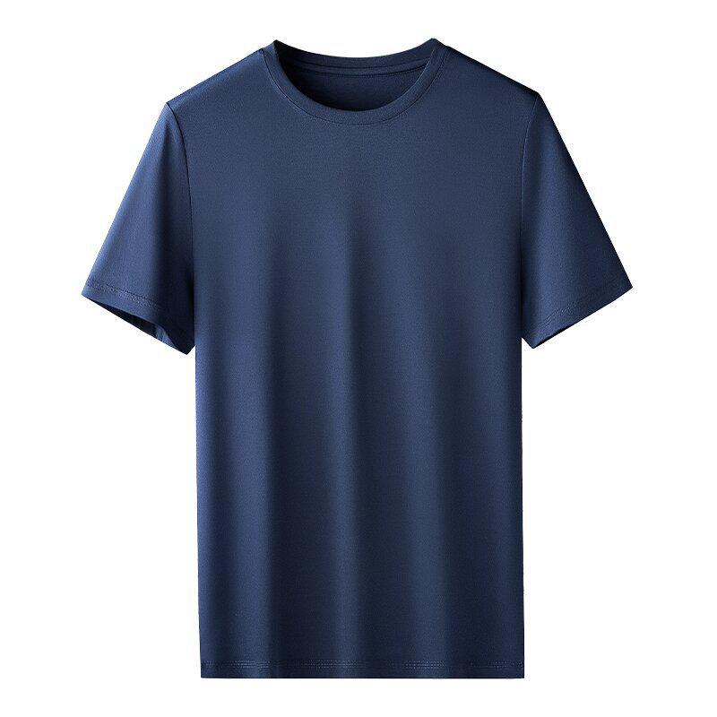 

Футболка мужская из премиального хлопка пима с круглым вырезом и короткими рукавами, бесшовная M