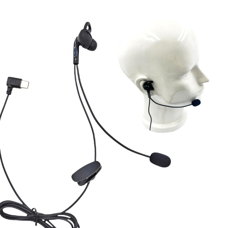 1Pcs For V6 Pro V4C Plus Q8 F6 V7 Judge Ear Intercom Headset Type-C USB-C Interface Referee In-Ear Earphones