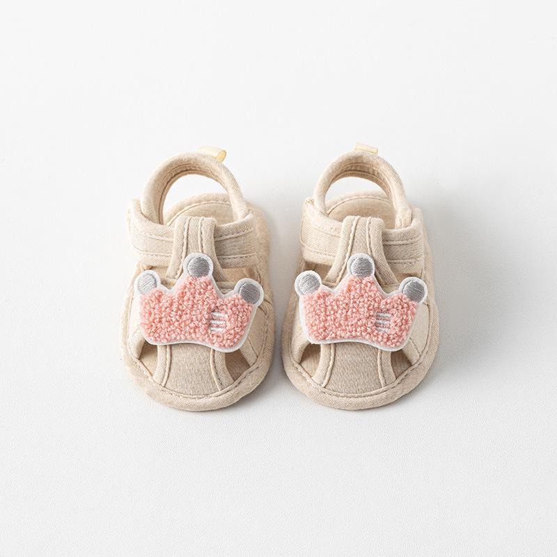 

Сандалии для первых шагов с мягкой подошвой и противоскользящим покрытием для мальчиков и девочек, 0-3 года, домашняя обувь на весну/лето L Length 13CM, Recommended Foot Length 11.5-12.5CM