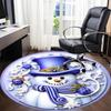 1pc Snowman Decor Chair Carpet for Office Non-Slip,  Machine Washable Rug for Office, Room - Polyester, Machine Made yy251029247