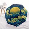 1pc Moon Waves Automatic Open/Close Umbrella, Portable Folding Umbrella for Travel, Themed Events, It Is Suitable As a Gift for Various Festivals, Out