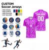 Custom Printed National Team Soccer Jersey Breathable Quick Dry UV Protection Summer Polyester Game Competition Training Uniform
