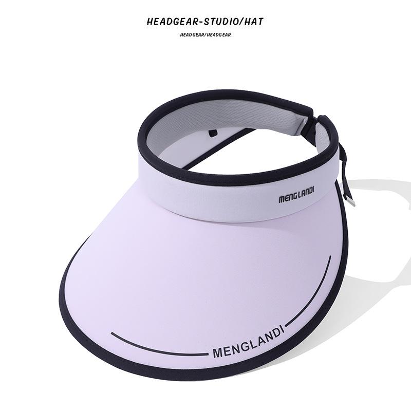 New Sunscreen Hat Summer UV Protection Large Brim Sun Hat Headband Empty Top Hat Sun Hat Face Cover Versatile