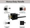 Black Door Handles Interior Door Knobs, Keyless Privacy Door Lock, Heavy Duty Zinc Alloy Door Leverset for Bedrooms Bathrooms