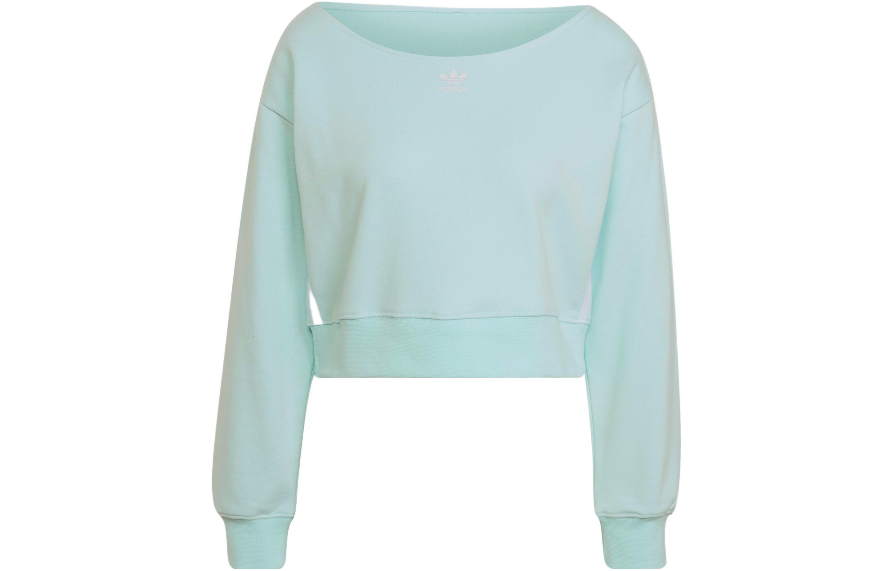 Adidas Originals SLOUCHY CREW Sweatshirt Women s Blue HU1645 30