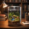 Cylinder Glass Terrarium Perforated Cover Moss Plant Pots Art Vase Micro Landscape  Indoor Planting