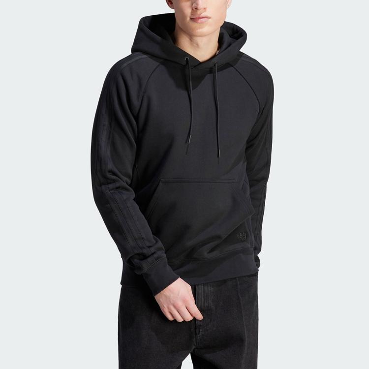 Adidas Originals Blue Version Essentials Hoodie Solid Color Long Sleeve Hooded Sweatshirt Men hoodies Black IL6156