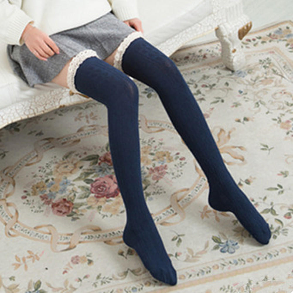 Women Over The Knee Long Socks Lace Thigh High Stocking Socks