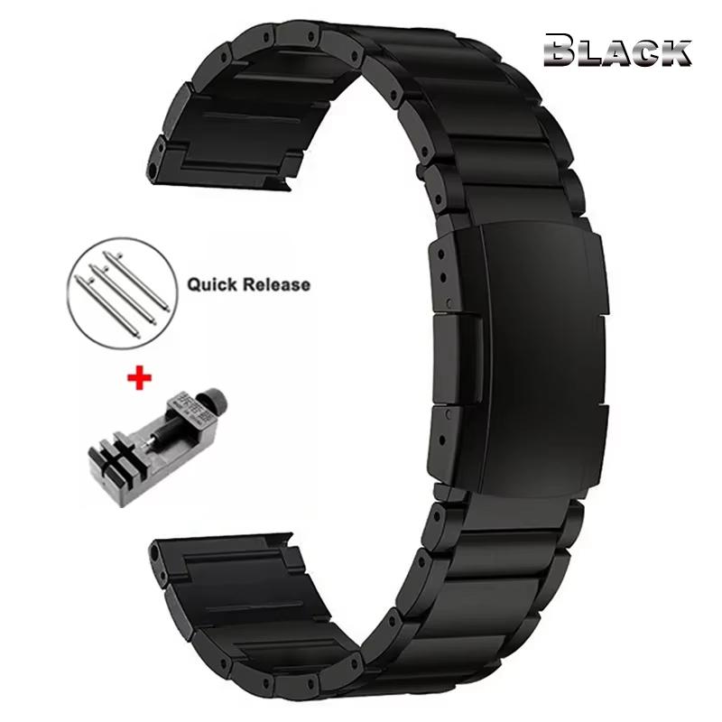 22mm Titanium Strap for Huawei Watch 5 46mm GT5 3Pro GT4/4Pro Band for Samsung Galaxy Watch 3 45mm Gear S3 Luxury Metal Bracelet
