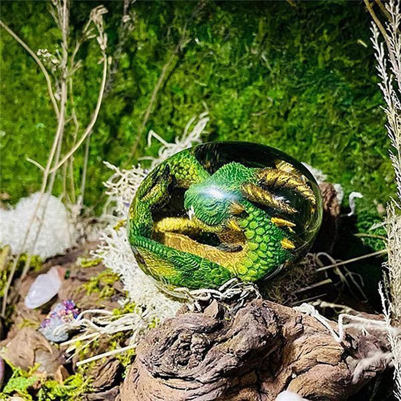 Lava Dragon Egg Ornamental Collection Decor Dinosaur Egg Statue Resin Dragon Egg Crystal Minerale Gemstone Reiki Home Decoration