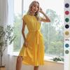 Russia Summer New Polka Dot Midi Dress - Casual Round Neck Arrival