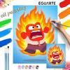 Kit de pictură în ulei Inside Out Mânia prin numere Artă Pictură Pictură manuală Decor acasă Cadou