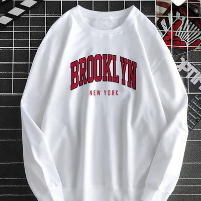 Fleece Lined Crew Neck Sweatshirt, Fabric-Silk, Warm Winter