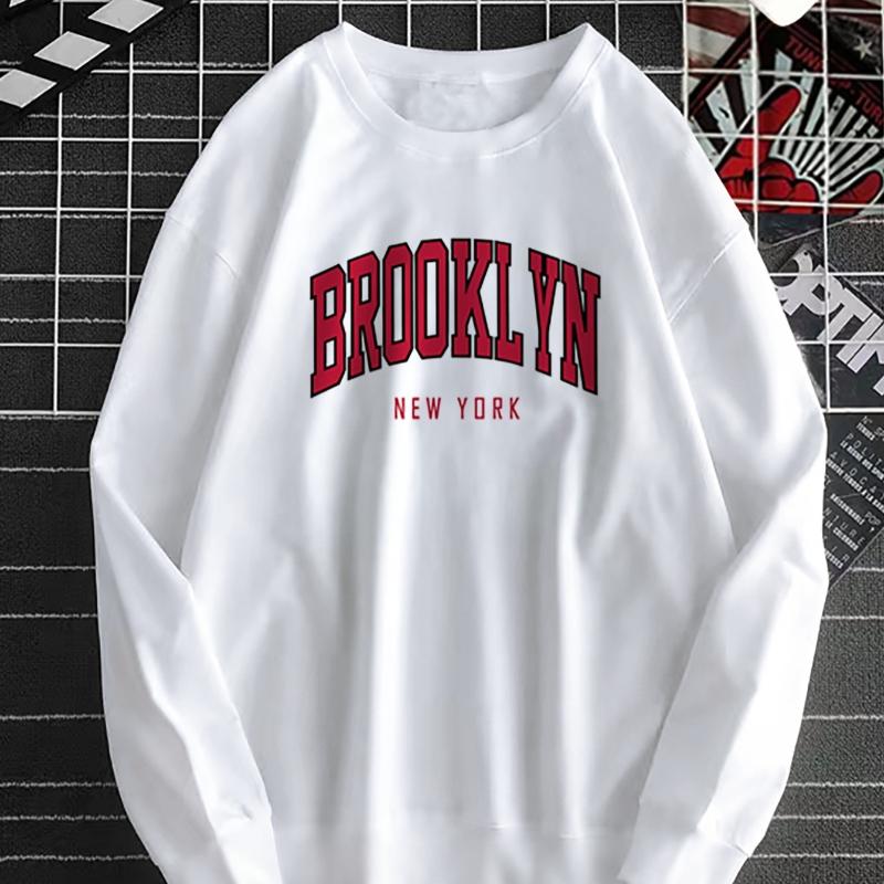 

Fleece Lined Crew Neck Sweatshirt, Cotton-Silk Blend, Warm Winter S