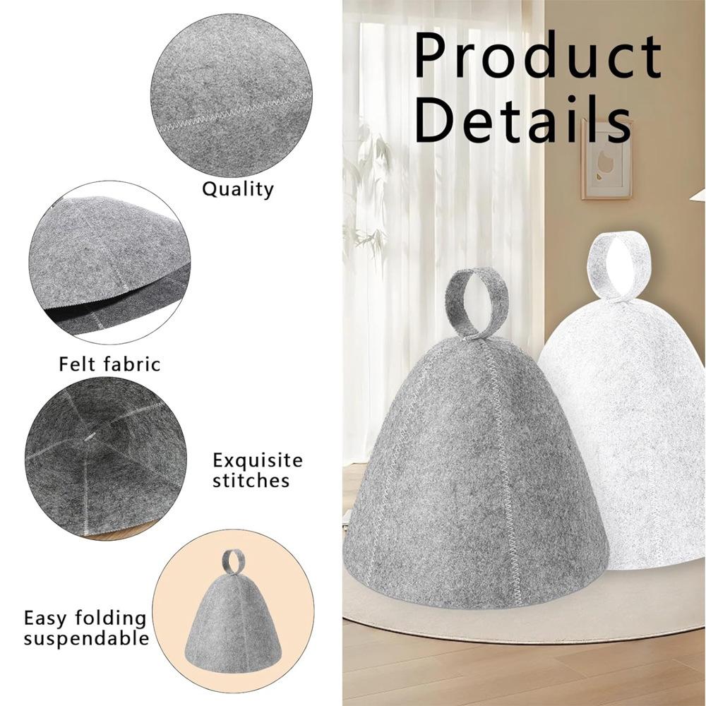 Sauna Hat for Men Women Wool Sauna Hat Vaporarium Cap Russian Banya Cap for Bath House Accessories
