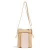 Solid Color Solid Straw Crossbody Bags Niche Design Small Phone Bag Cute Woven Shoulder Bag  Travel