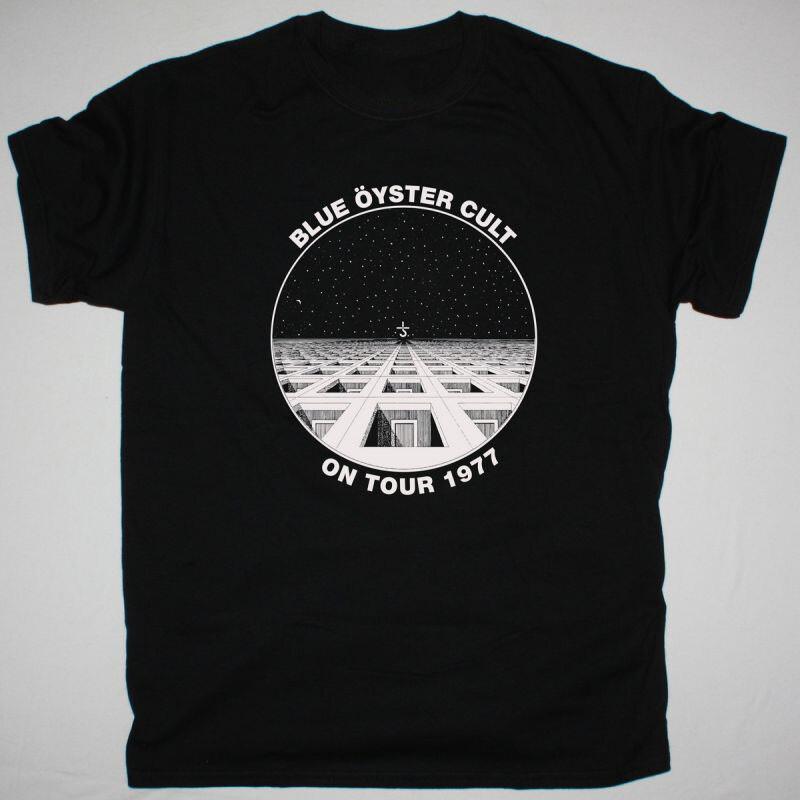 

BLUE OYSTER CULT В ТУРЕ 1977 НОВЫЙ Черный Мужской S-234XL Футболка Унисекс Футболка L