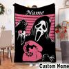 Custom NameHorror Characters Blanket Flannel Throw for Sofa, Indoor, Camping, Living Room, Office, Chair, And Bed Soft Birthday Christmas Gift