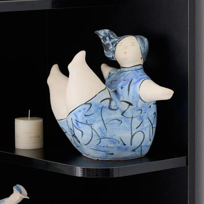 Rękodzieło Ceramiczne Realistyczna Figura Rzeźba Kreskówkowa Gruba Dziewczyna Ręcznie Malowana Statua Abstrakcyjne Figurki Kobiet Dekoracja Domu