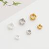 S925 Sterling Silver Diamond Flower Spacer Beads for DIY Pearl Bracelet or Necklace