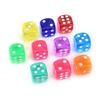 Ensemble de 100 pièces Dés D6 12 mm Multicolore Transparent Acrylique Transparent Bords Arrondis Pour Jeux de Société RPG DND et Fêtes