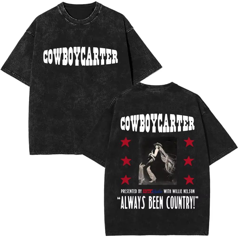 Retro Tvättad Beyonce Renaissance Världsturné T-shirt Album Konsert Musik T-shirts Herr Dam Vardaglig Bomull Vintage T-shirts