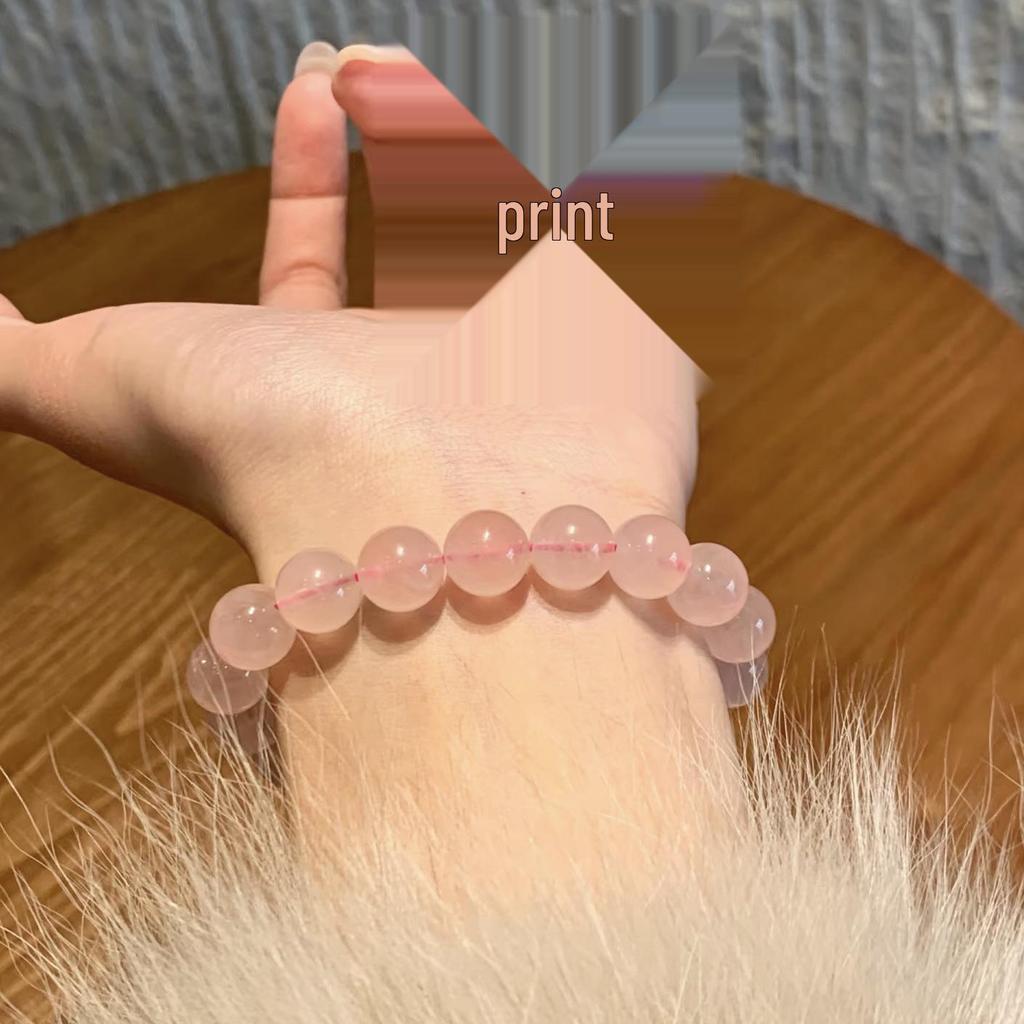 2025 Luxury Rose Quartz Bracelet for Women - Elegant Crystal Niche Gift