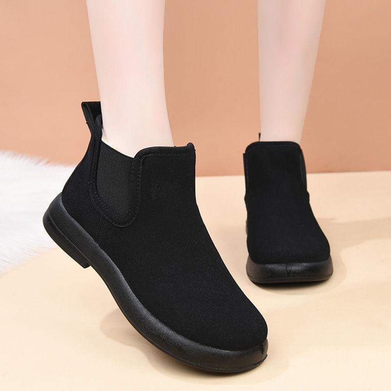 Winter old north cotton shoes women's velvet warm high-top mother shoes short boots thickened non-slip Martin boots soft sole versatile