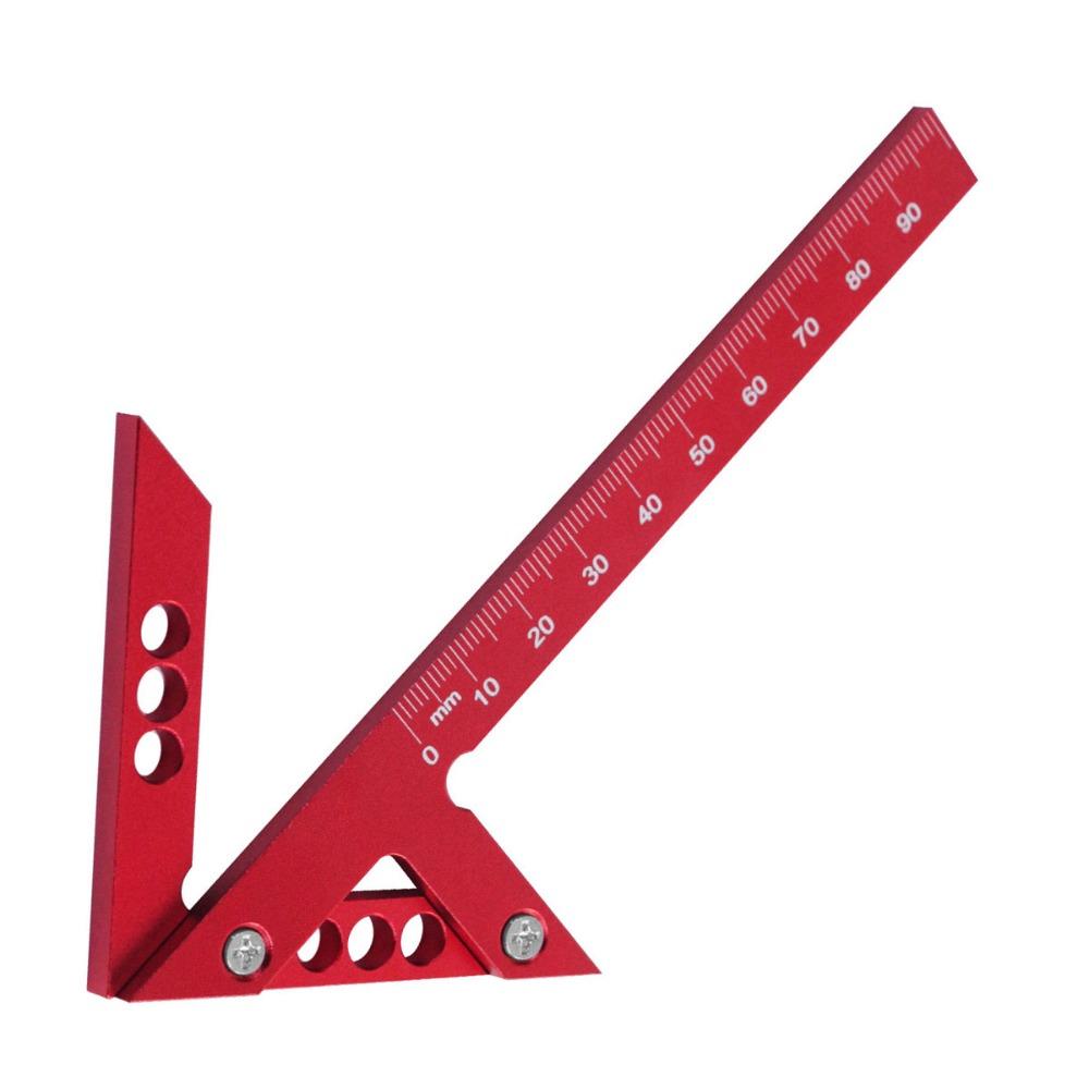 Универсальные углы Линейка Калибр Линейка Измерительный инструмент Центроискатель Плотник Red-MM