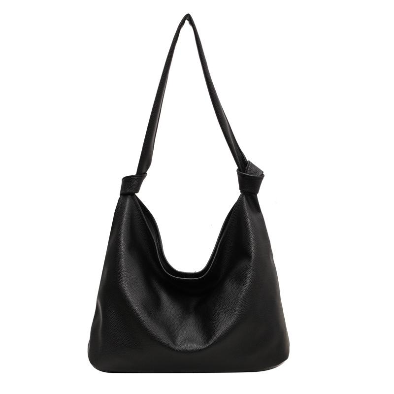 Internet Celebrities Ins Large-capacity Bag Women's 2025 Autumn and Winter New Soft Leather Solid Color Tote Bag Women's High-end Shoulder Bag