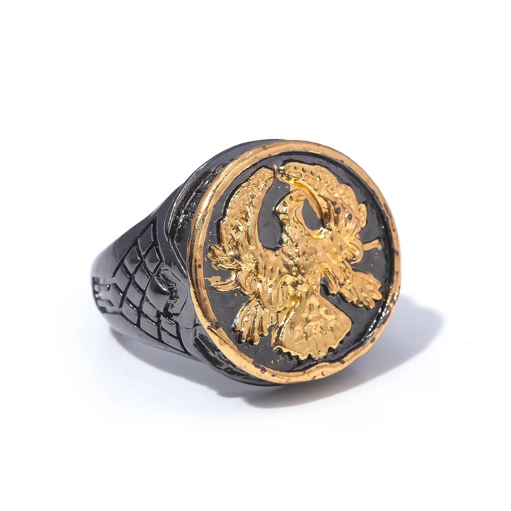 Film Dune Ring Atreides Familien Siegelring Goldene Adler Ringe für männliche Fans Cosplay Schmuck Zubehör Damen Herren Geschenke